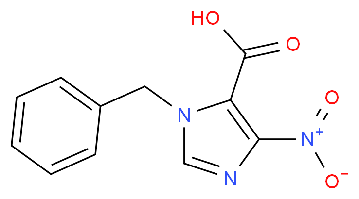 1-benzyl-4-nitro-1H-imidazole-5-carboxylic acid_分子结构_CAS_82228-58-8