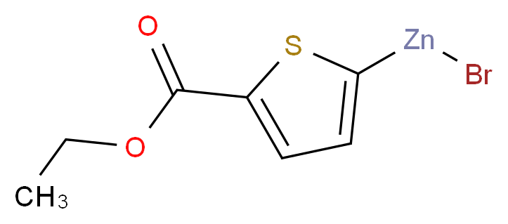 5-乙氧羰基-2-噻吩基溴化锌 溶液_分子结构_CAS_352530-37-1)