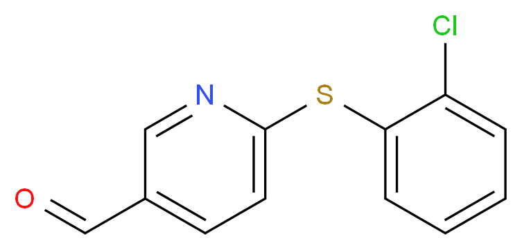 6-[(2-Chlorophenyl)sulfanyl]nicotinaldehyde_分子结构_CAS_)