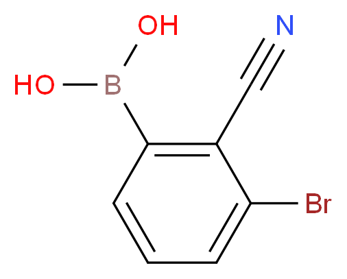 3-BROMO-2-CYANOPHENYLBORONIC ACID_分子结构_CAS_1032231-30-3)