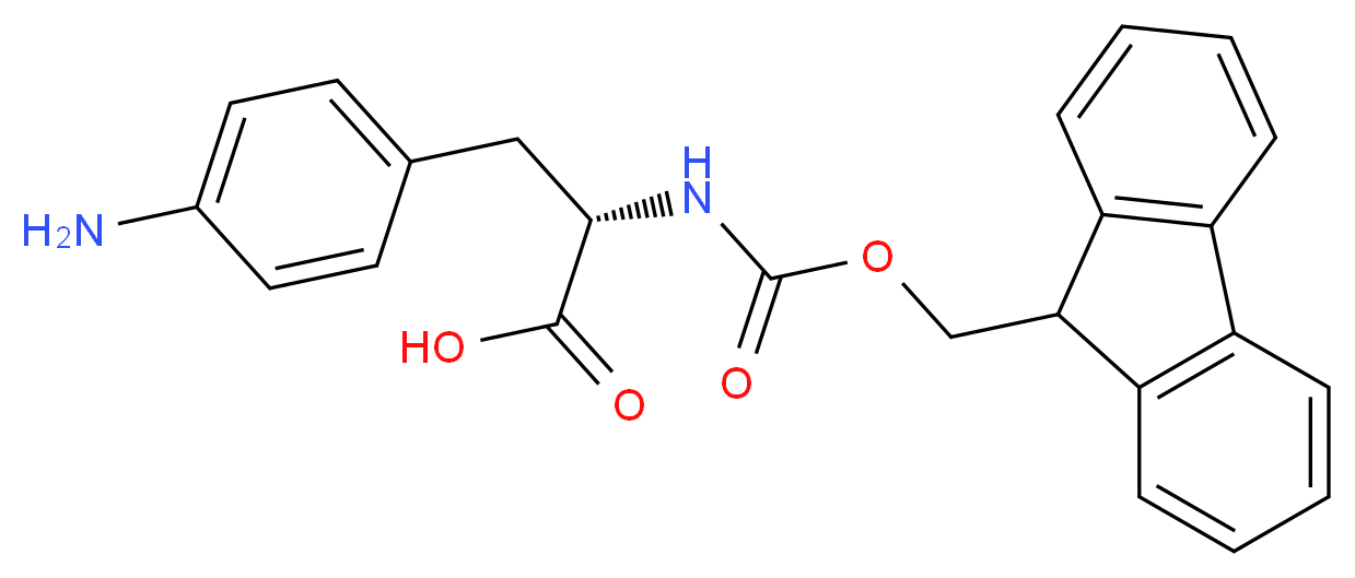 4-Amino-L-phenylalanine, N-FMOC protected_分子结构_CAS_174132-31-1)