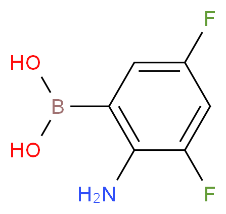 2-AMINO-3,5-DIFLUOROPHENYLBORONIC ACID_分子结构_CAS_1072952-15-8)