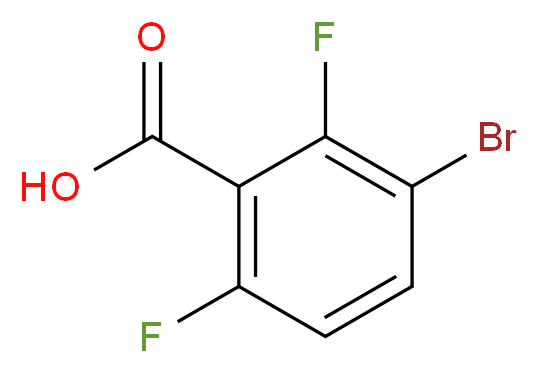 3-Bromo-2,6-difluorobenzoic acid_分子结构_CAS_28314-81-0)