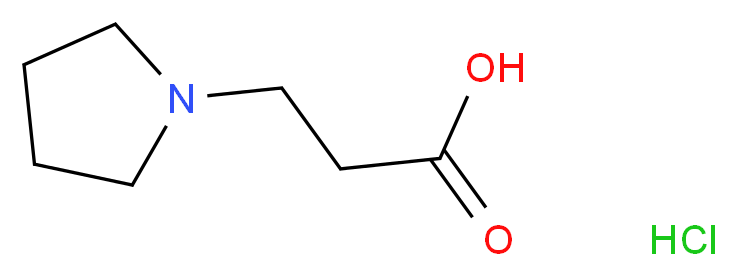 3-Pyrrolidin-1-yl-propionic acid hydrochloride_分子结构_CAS_76234-38-3)