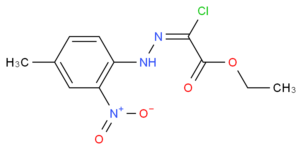 ethyl 2-chloro-2-[2-(4-methyl-2-nitrophenyl)hydrazono]acetate_分子结构_CAS_119750-08-2)