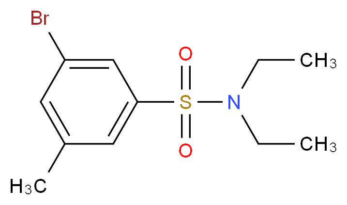 3-Bromo-N,N-diethyl-5-methylbenzenesulfonamide_分子结构_CAS_1020252-94-1)