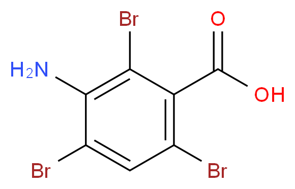 3-amino-2,4,6-tribromobenzoic acid_分子结构_CAS_6628-84-8