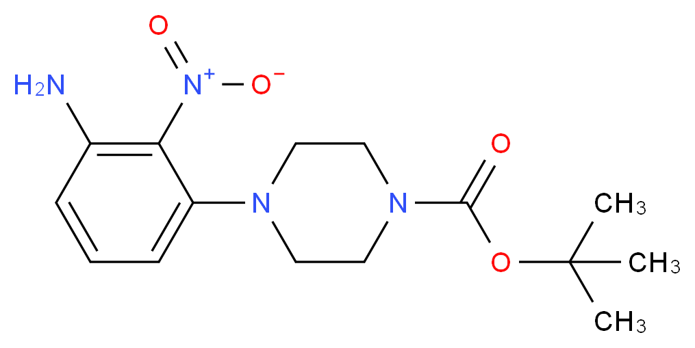 1-BOC-4-(2-nitro,3-aminophenyl)-piperazine _分子结构_CAS_84807-37-4)