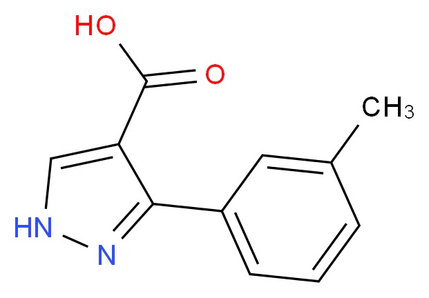 3-(3-methylphenyl)-1H-pyrazole-4-carboxylic acid_分子结构_CAS_879996-72-2
