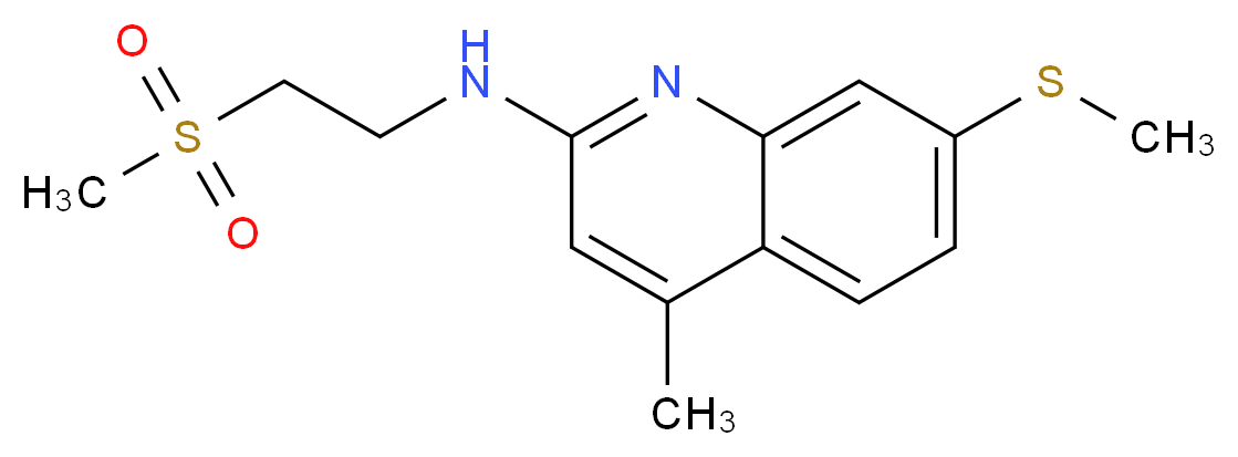 4-methyl-N-[2-(methylsulfonyl)ethyl]-7-(methylthio)quinolin-2-amine_分子结构_CAS_)