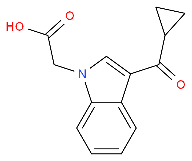 (3-Cyclopropanecarbonyl-indol-1-yl)-acetic acid_分子结构_CAS_)