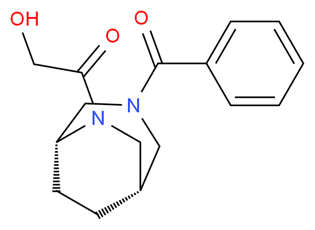 2-[(1S*,5R*)-3-benzoyl-3,6-diazabicyclo[3.2.2]non-6-yl]-2-oxoethanol_分子结构_CAS_)