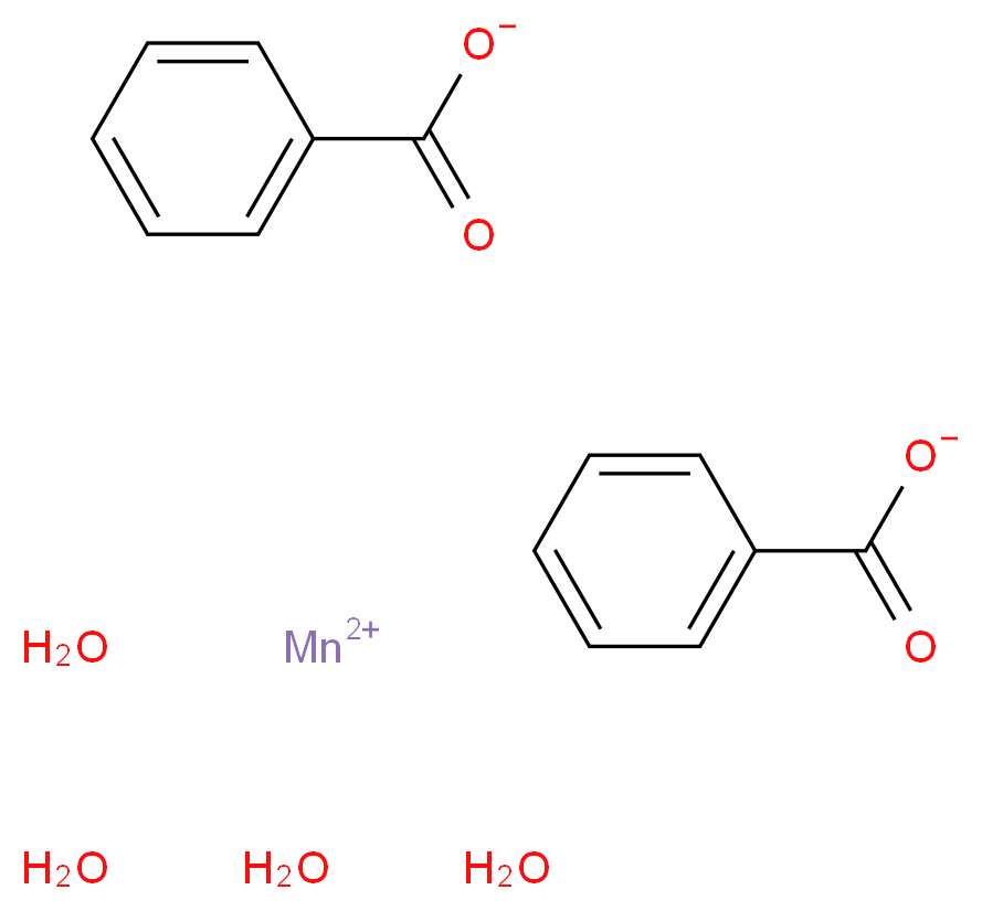 manganese(2+) ion dibenzoate tetrahydrate_分子结构_CAS_636-13-5