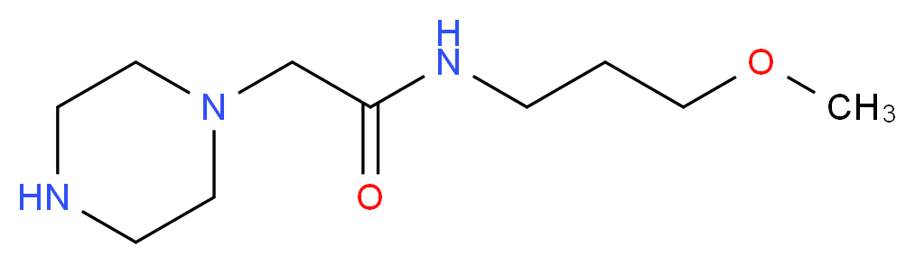 N-(3-Methoxypropyl)-2-piperazin-1-ylacetamide_分子结构_CAS_)