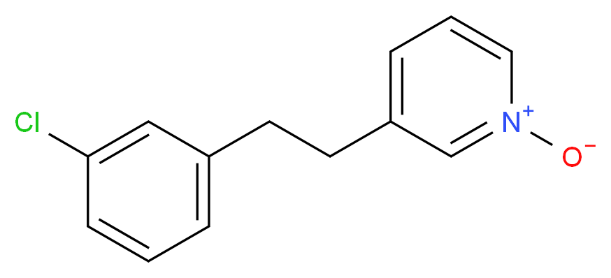 3-[2-(3-chlorophenyl)ethyl]pyridin-1-ium-1-olate_分子结构_CAS_31255-47-7