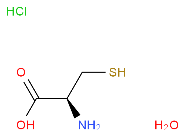 (2S)-2-amino-3-sulfanylpropanoic acid hydrate hydrochloride_分子结构_CAS_32443-99-5