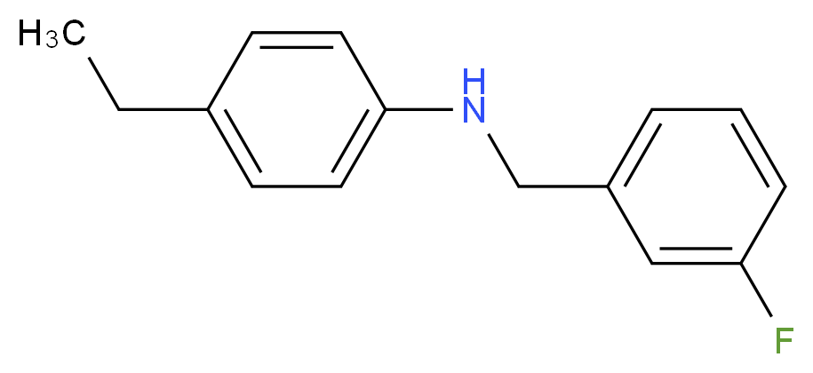 4-ethyl-N-[(3-fluorophenyl)methyl]aniline_分子结构_CAS_852934-06-6