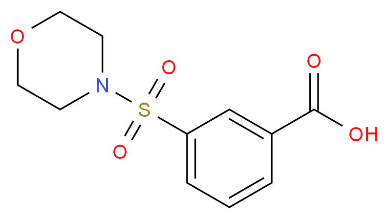 3-(Morpholinosulfonyl)benzenecarboxylic acid_分子结构_CAS_299181-75-2)