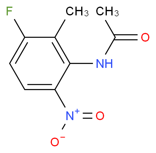 N-(3-Fluoro-2-methyl-6-nitrophenyl)acetamide_分子结构_CAS_)