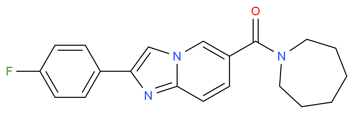 6-(azepan-1-ylcarbonyl)-2-(4-fluorophenyl)imidazo[1,2-a]pyridine_分子结构_CAS_)