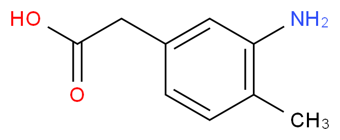 2-(3-amino-4-methylphenyl)acetic acid_分子结构_CAS_54941-46-7