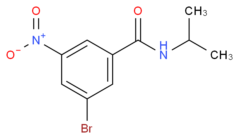 3-Bromo-N-isopropyl-5-nitrobenzamide_分子结构_CAS_941294-16-2)