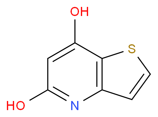 thieno[3,2-b]pyridine-5,7-diol_分子结构_CAS_74695-40-2