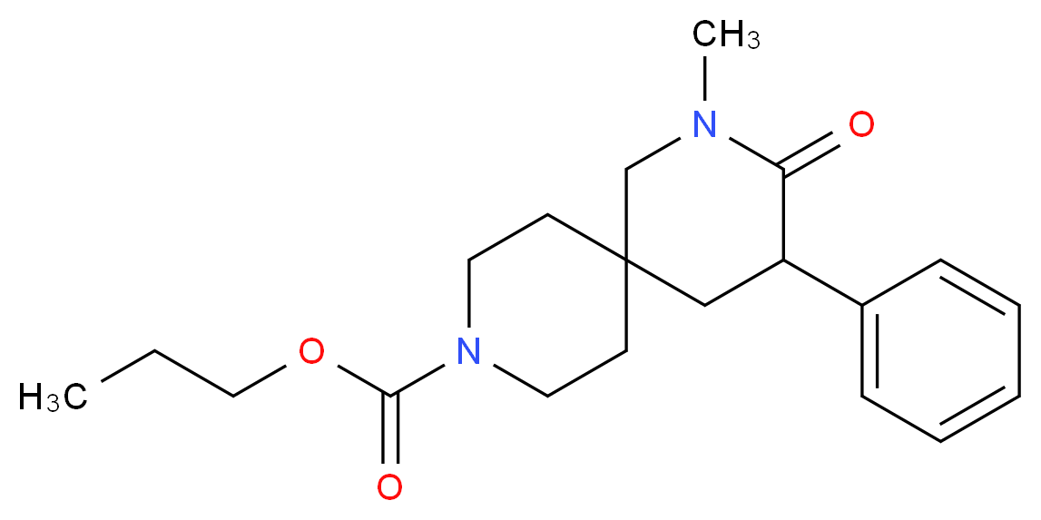 propyl 2-methyl-3-oxo-4-phenyl-2,9-diazaspiro[5.5]undecane-9-carboxylate_分子结构_CAS_)