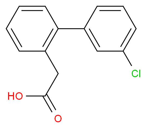 2-[2-(3-chlorophenyl)phenyl]acetic acid_分子结构_CAS_669713-84-2