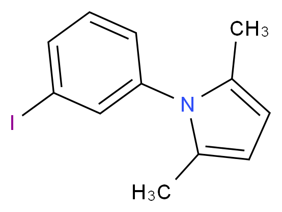 1-(3-Iodophenyl)-2,5-dimethyl-1H-pyrrole_分子结构_CAS_217314-37-9)