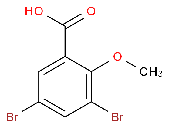 3,5-dibromo-2-methoxybenzoic acid_分子结构_CAS_13130-23-9