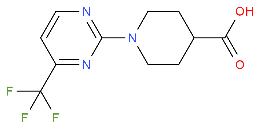 1-[4-(trifluoromethyl)pyrimidin-2-yl]piperidine-4-carboxylic acid_分子结构_CAS_465514-39-0