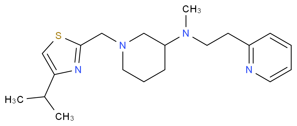 1-[(4-isopropyl-1,3-thiazol-2-yl)methyl]-N-methyl-N-[2-(2-pyridinyl)ethyl]-3-piperidinamine_分子结构_CAS_)