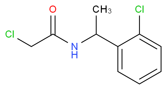 2-chloro-N-[1-(2-chlorophenyl)ethyl]acetamide_分子结构_CAS_40023-10-7