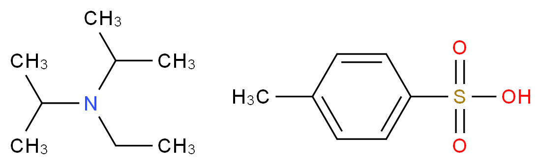4-methylbenzene-1-sulfonic acid; ethylbis(propan-2-yl)amine_分子结构_CAS_62359-01-7