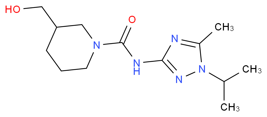 3-(hydroxymethyl)-N-(1-isopropyl-5-methyl-1H-1,2,4-triazol-3-yl)piperidine-1-carboxamide_分子结构_CAS_)