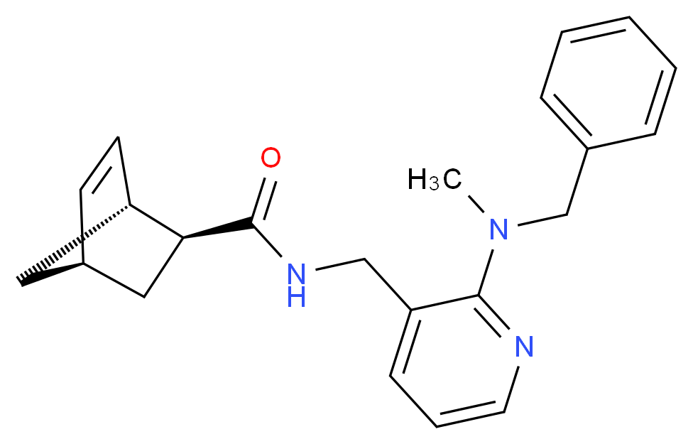 (1R*,2S*,4R*)-N-({2-[benzyl(methyl)amino]-3-pyridinyl}methyl)bicyclo[2.2.1]hept-5-ene-2-carboxamide_分子结构_CAS_)