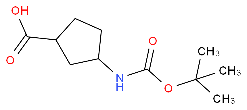 3-((tert-Butoxycarbonyl)aMino)cyclopentanecarboxylic acid_分子结构_CAS_855863-93-3)