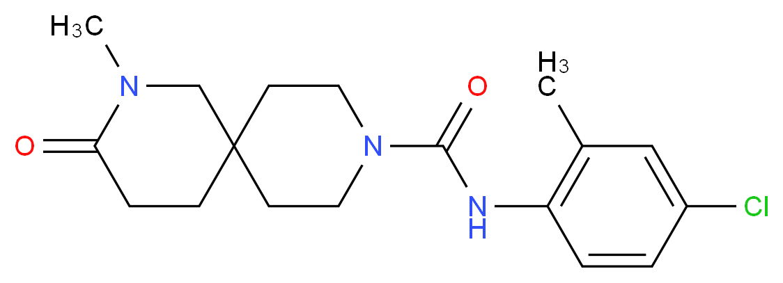 N-(4-chloro-2-methylphenyl)-2-methyl-3-oxo-2,9-diazaspiro[5.5]undecane-9-carboxamide_分子结构_CAS_)