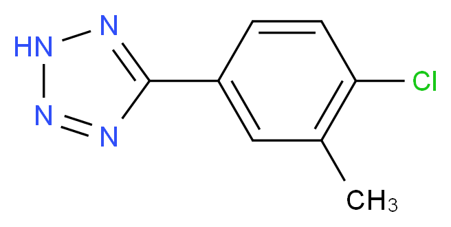 5-(4-chloro-3-methylphenyl)-2H-1,2,3,4-tetrazole_分子结构_CAS_885278-43-3