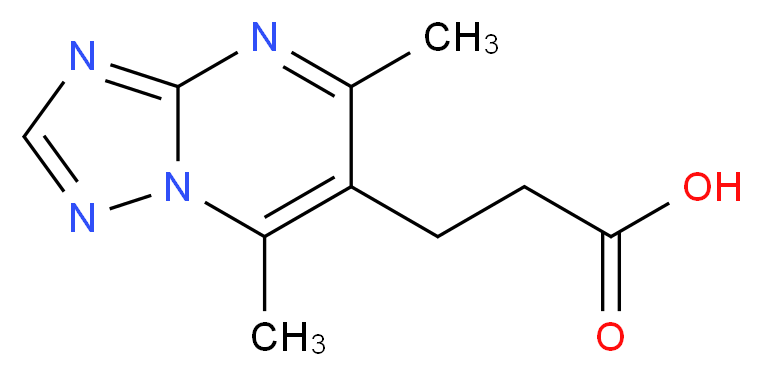 3-(5,7-dimethyl[1,2,4]triazolo[1,5-a]pyrimidin-6-yl)propanoic acid_分子结构_CAS_)