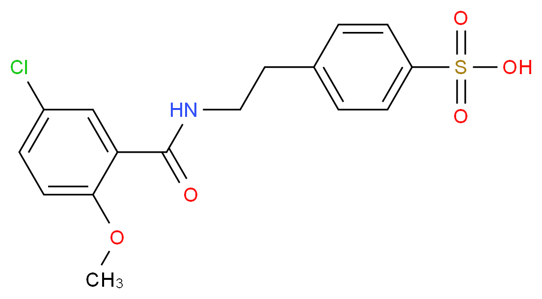 p-[2-[(5-Chloro-2-methoxybenzoyl)amino]ethyl]benzenesulfonic Acid_分子结构_CAS_33924-53-7)