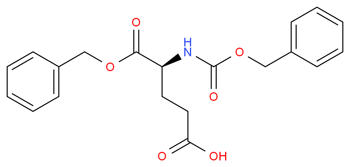 N-Carbobenzyloxy-L-glutamic Acid O-Benzyl Ester_分子结构_CAS_3705-42-8)