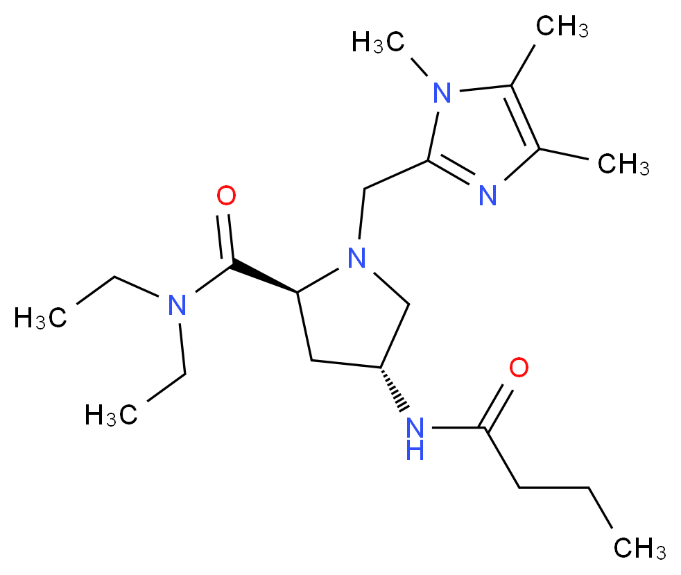 (4R)-4-(butyrylamino)-N,N-diethyl-1-[(1,4,5-trimethyl-1H-imidazol-2-yl)methyl]-L-prolinamide_分子结构_CAS_)