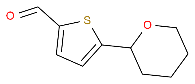 5-(oxan-2-yl)thiophene-2-carbaldehyde_分子结构_CAS_915922-93-9