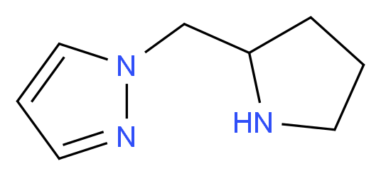 1-(Pyrrolidin-2-ylmethyl)-1H-pyrazole_分子结构_CAS_)