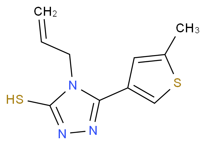 4-Allyl-5-(5-methylthien-3-yl)-4H-1,2,4-triazole-3-thiol_分子结构_CAS_)