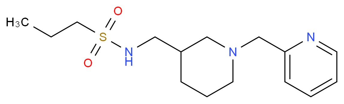 N-{[1-(pyridin-2-ylmethyl)piperidin-3-yl]methyl}propane-1-sulfonamide_分子结构_CAS_)
