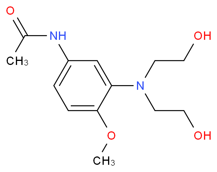 N-[3-[双(2-羟乙基)氨基]-4-甲氧基苯基]乙酰胺_分子结构_CAS_24530-67-4)