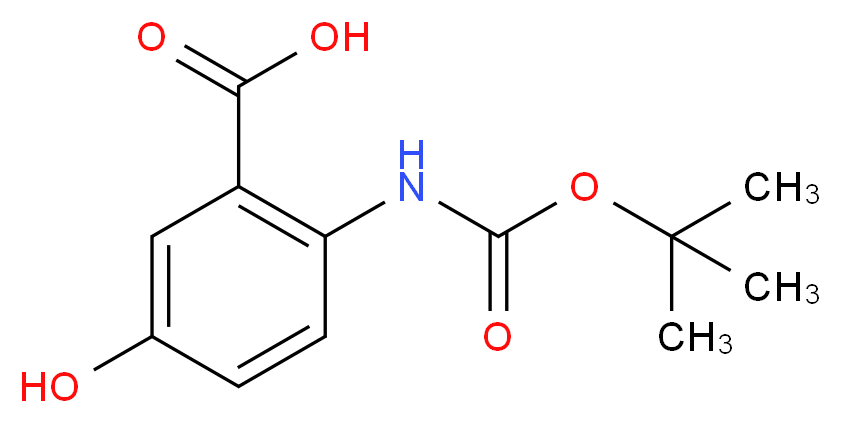 2-{[(tert-butoxy)carbonyl]amino}-5-hydroxybenzoic acid_分子结构_CAS_244765-00-2